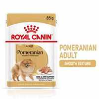 ROYAL CANIN Breed Health Nutrition Pomeranian Adult Wet Dog Food in Loaf - 12x85g Pouches