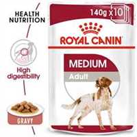Royal Canin Size Health Nutrition Medium Adult Wet Dog Food in Gravy - 10x140g Pouches