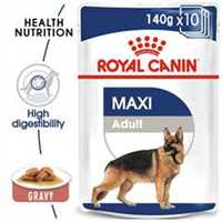 Royal Canin Size Health Nutrition Maxi Adult Wet Dog Food in Gravy - 10x140g Pouches
