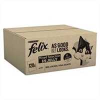 Felix As Good As It Looks Adult Wet Cat Food in Jelly - Mixed Selection - 120x100g Pouches 