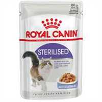 ROYAL CANIN Feline Care Nutrition Sterilised Adult In Jelly Wet Cat Food - 12 x 85g Pouch
