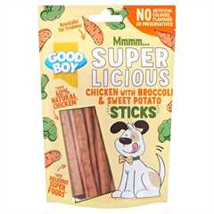 Good Boy Superlicious Stick Dog Treats - Chicken, Broccoli & Sweet Potato - 100g 