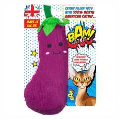 BAM! Catnip Genie Aubergine Cat Toy