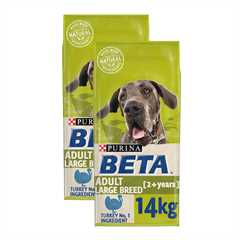 Beta Adult Large Breed Dry Dog Food with Turkey - 2x 14kg Multi Buy