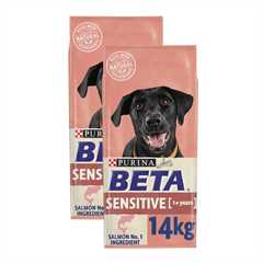 Beta Adult Sensitive Dry Dog Food - Salmon - 2x 14kg Multi Buy