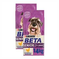 Beta Senior Dry Dog Food with Chicken 2 x 14kg Multi-Buy