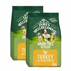 2 x  James Wellbeloved Kibble Turkey Grain Free Senior 10kg  Multi-Buy
