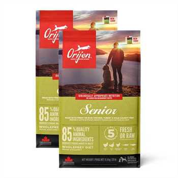 2 x Orijen Senior Grain Free Dry Dog Food - 11.4kg Multi-Buy