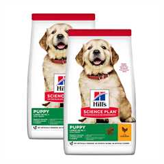 Hills Science Plan Large Breed Puppy Dry Dog Food - Chicken - 2 x12kg Multi Buy