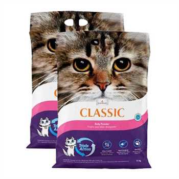2 x Intersand Classic Clumping Cat Litter - Baby Powder - 14kg - Multi-Buy