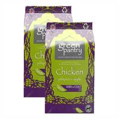 2 x Green Pantry Skin & Coat Dry Dog Food - Chicken with Pumpkin & Apple - 10kg - Multi-Buy