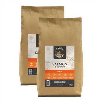 2 x Ramsay Originals Grain Free Adult Dry Dog Food Salmon & Potato 12kg - Multi-Buy