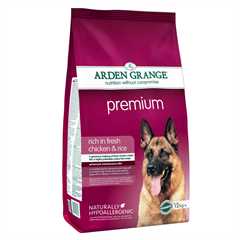 Arden Grange Premium Adult Dry Dog Food - Chicken & Rice - 12kg