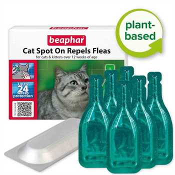 Beaphar Flea Repels Spot On for Cats - 6x1ml Pipettes
