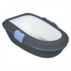 Trixie Berto Cat Sifting Litter Tray - Grey & Blue