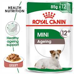 Royal Canin Size Health Nutrition Mini Ageing 12+ Wet Dog Food in Gravy - 12x85g Pouches