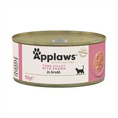 Applaws Complimentary Adult Wet Cat Food in Broth - Tuna & Prawn - 24x156g Cans