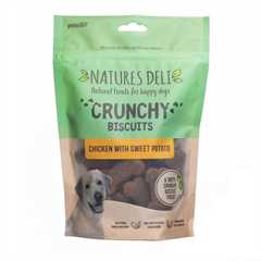 Natures Deli Crunchy Dog Biscuits - Chicken & Sweet Potato - 225g