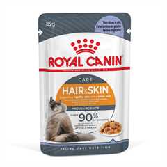 ROYAL CANIN Hair & Skin Care Adult Wet Cat Food In Jelly - 12x85g Pouches
