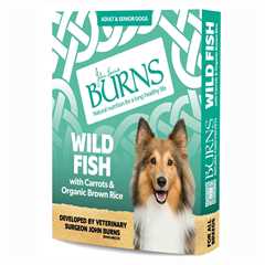Burns Adult/Senior Wet Dog Food - Fish & Rice - 12x150g Trays 