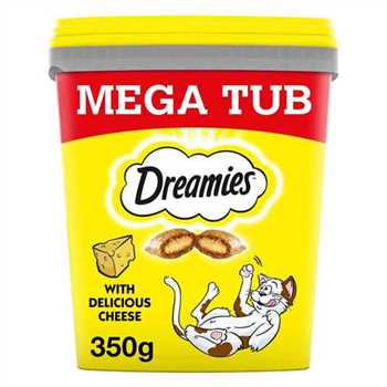 DREAMIES MEGA TUB Cat Treats - Cheese - 350g Tub