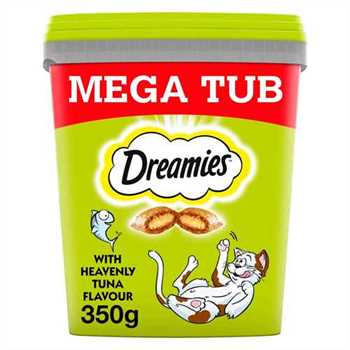 DREAMIES MEGA TUB Cat Treats - Tuna - 350g Tub