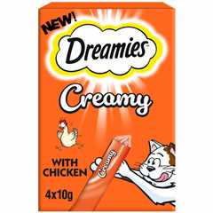 Dreamies Creamy Cat Treats - Chicken - 4x10g