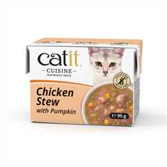 Catit Cuisine Wet Cat Food - Chicken Stew with Pumpkin - 12x95g