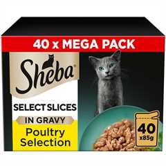 SHEBA Select Slices Adult Wet Cat Food in Gravy - Poultry - 40x85g Pouches