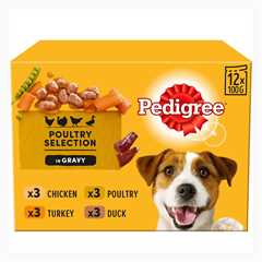 PEDIGREE Adult Wet Dog Food in Gravy - Mixed Varieties - 12x100g Pouches