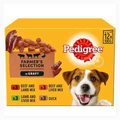 PEDIGREE Adult Wet Dog Food in Gravy - Beef, Liver and Vegetables - 12x100g Pouches