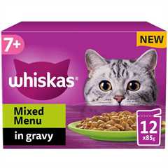 WHISKAS Senior 7+ Wet Cat Food in Gravy - Mixed Menu - 12x85g Pouches