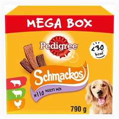 PEDIGREE Mega Box Schmackos Adult Dry Dog Treats - Meat Variety - 110 Stick 
