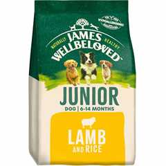 James Wellbeloved Junior Dry Dog Food - Lamb & Rice -  2kg