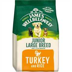 James Wellbeloved Large Breed Junior Dry Dog Food - Turkey & Rice - 15kg