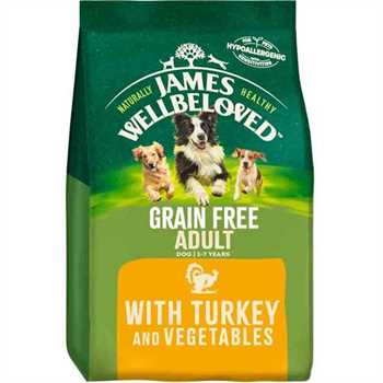 James Wellbeloved Grain Free Adult Dry Dog Food - Turkey & Veg - 10kg