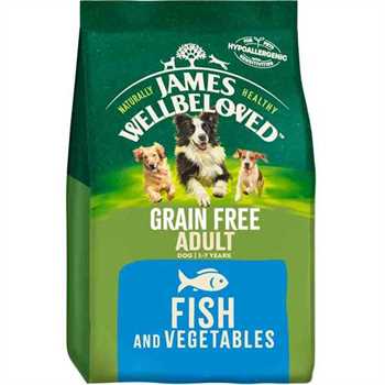 James Wellbeloved Grain Free Adult Dry Dog Food - Fish & Veg - 10kg