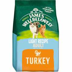 James Wellbeloved Light Adult Dry Cat Food - Turkey - 4kg