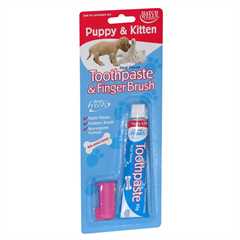 Dentifresh Puppy and Kitten Toothpaste and Soft Finger Toothbrush