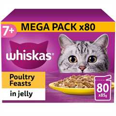WHISKAS 7+ Senior Wet Cat Food in Jelly - Poultry Feasts - 80x85g Pouches