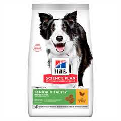 Hills Science Plan Adult 7+ Senior Vitality Medium Dry Dog Food - Chicken - 14kg
