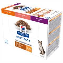 Hills Prescription Diet k/d Wet Cat Food in Gravy - Variety - 12x85g Pouches
