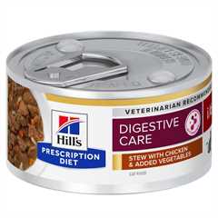 Hills Prescription Diet i/d Digestive Care Wet Cat Food - Chicken & Veg - 24x82g Cans