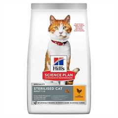 Hills Science Plan Sterilised Adult Dry Cat Food - Chicken - 3kg