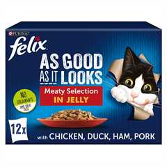 Felix As Good As It Looks Adult Wet Cat Food in Jelly - Meat Selection - 12x100g Pouches 