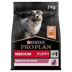 PRO PLAN Sensitive Skin Medium Puppy Dry Dog Food - Salmon - 3kg
