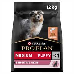 PRO PLAN Sensitive Skin Medium Puppy Dry Dog Food - Salmon - 12kg