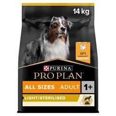 PRO PLAN All Sizes Light / Sterilised Adult Dry Dog Food - Chicken - 14kg