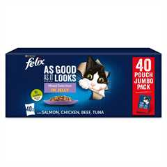 Felix As Good As It Looks Adult Wet Cat Food in Jelly -  Mixed Selection - 40x100g Pouches