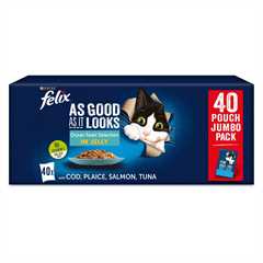 Felix As Good As It Looks Adult Wet Cat Food in Jelly - Ocean Feasts - 40x100g Pouches